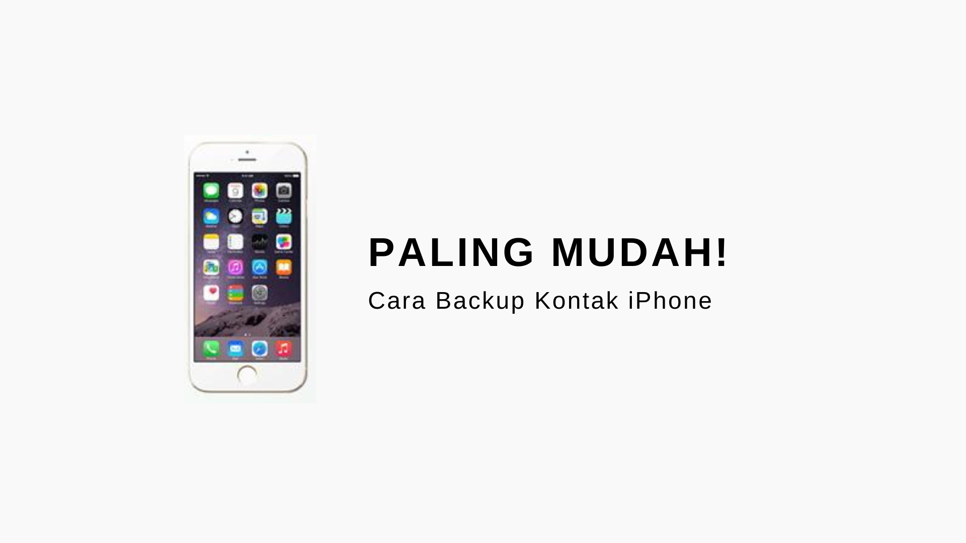 PALING MUDAH! Cara Backup Kontak iPhone