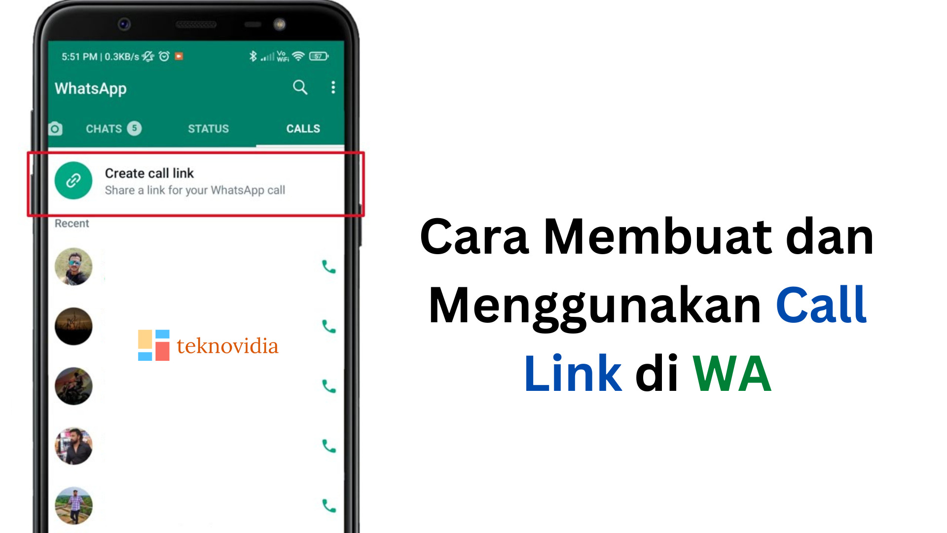 Cara Membuat dan Menggunakan Call Link di WA