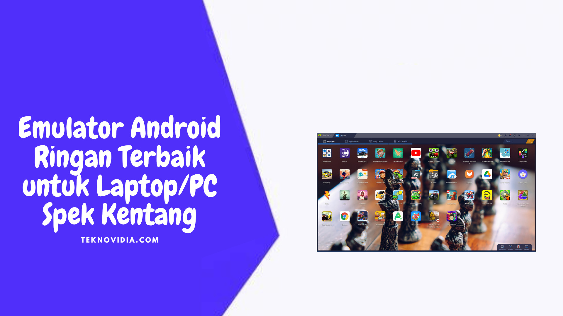 Emulator Android Ringan Terbaik untuk Laptop/PC Spek Kentang