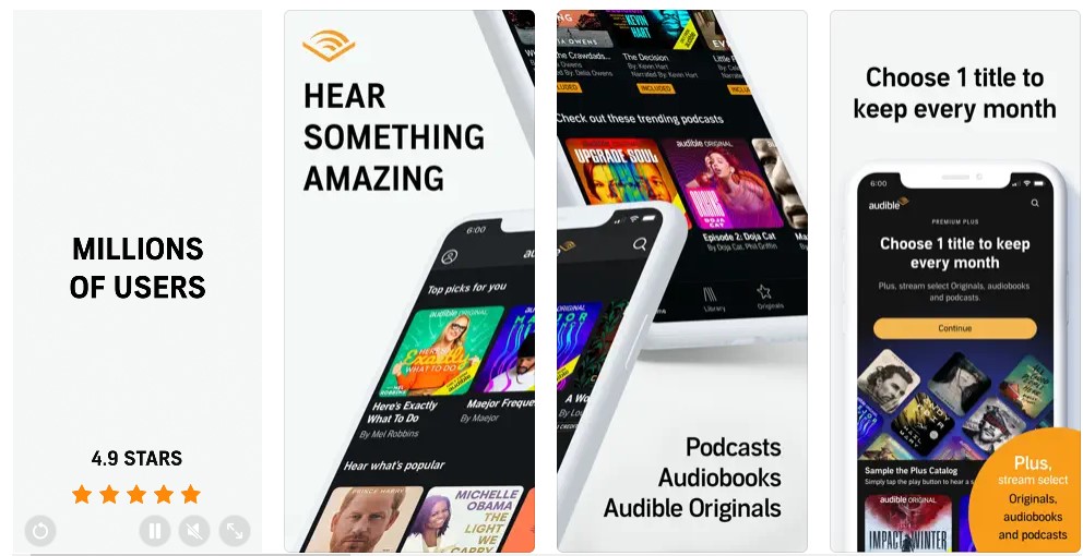 Aplikasi Podcast Terbaik iPhone  Audible