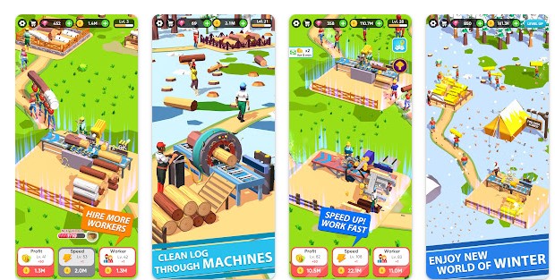 Game Simulator Menebang Kayu Idle Lumber Mill