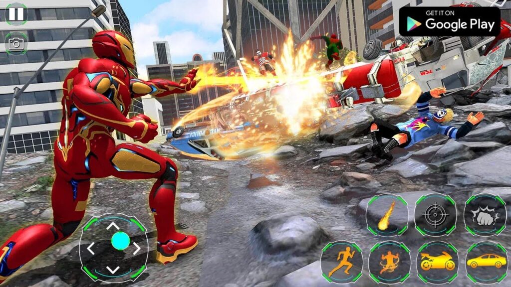 Iron SuperHero Crime War Game