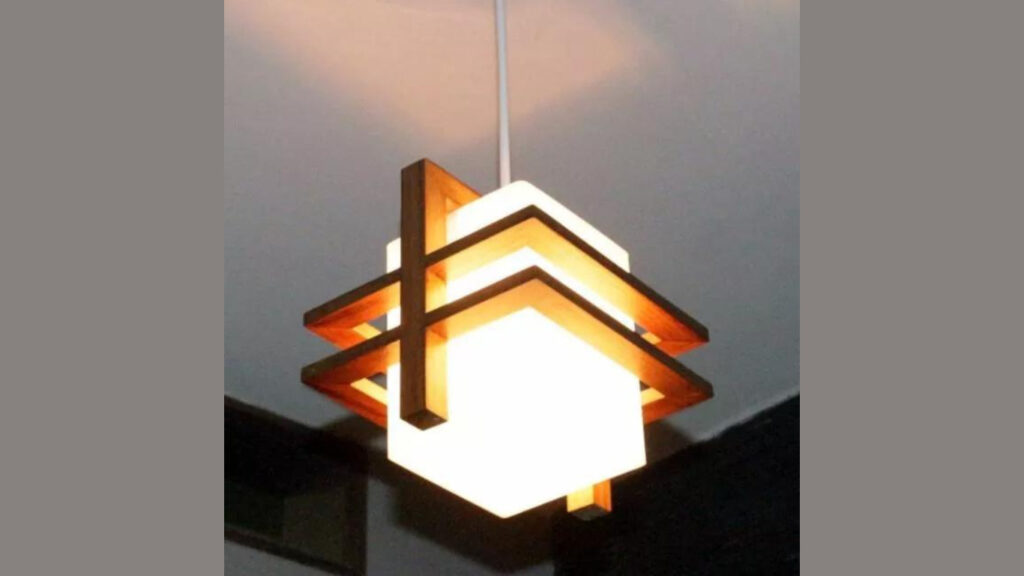 Lampu Gantung Minimalis kayu Jati