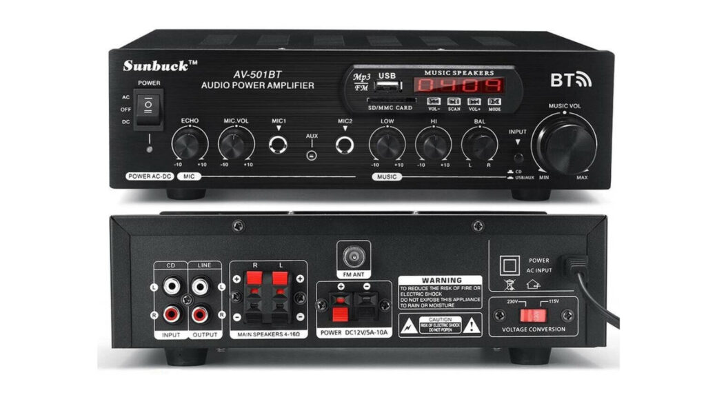 Professional Digital Echo Mixer Power Amplifier AV-MP326BT