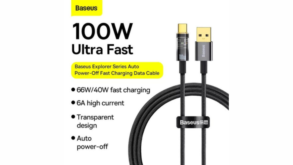 Baseus 100W Explorer Series Auto Power-Off Fast Charging Cable