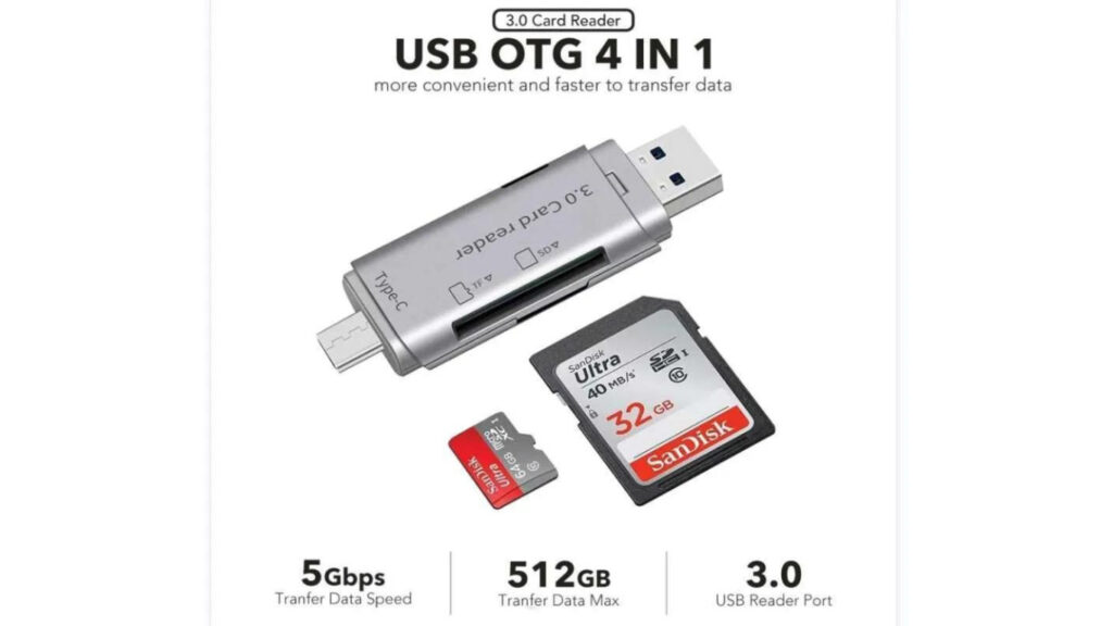 Card Reader 4 in 1 USB 3.0 Type C