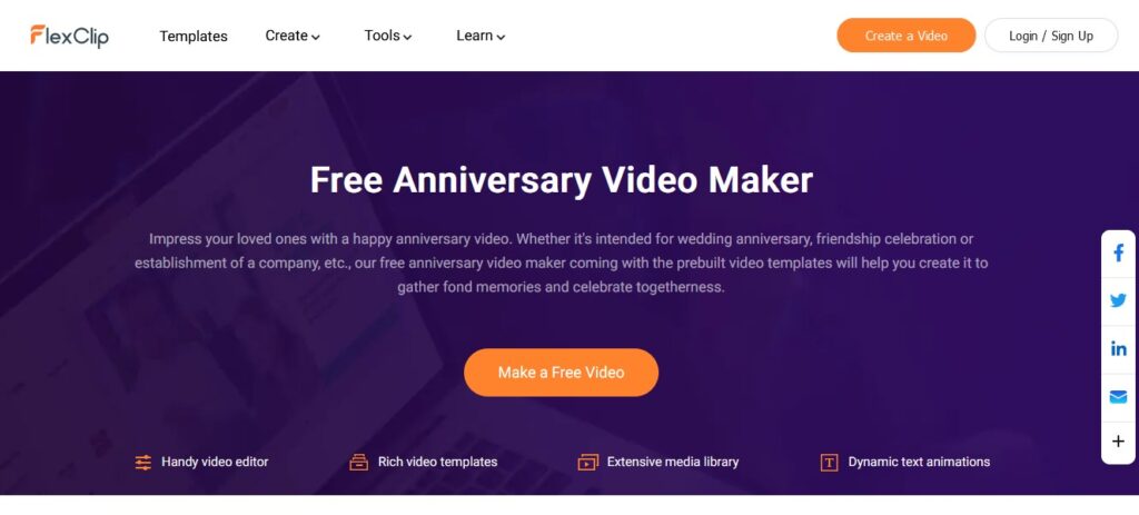FlexClip- Free Anniversary Video Maker