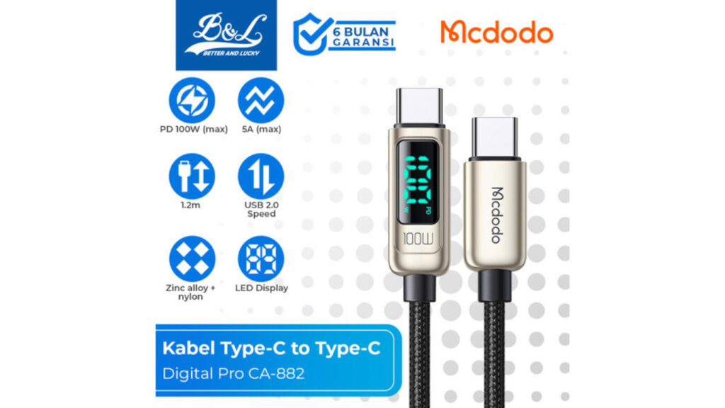 Mcdodo Digital Pro Type C to Type C Data Cable CA-882