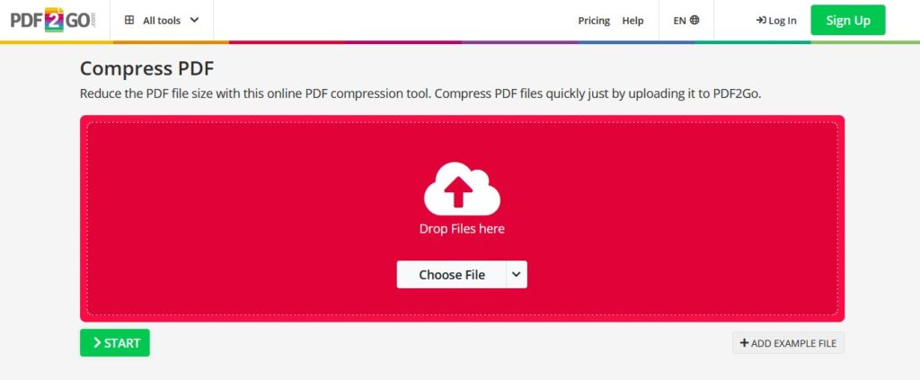 Situs Kompres PDF Online Terbaik PDF2GO