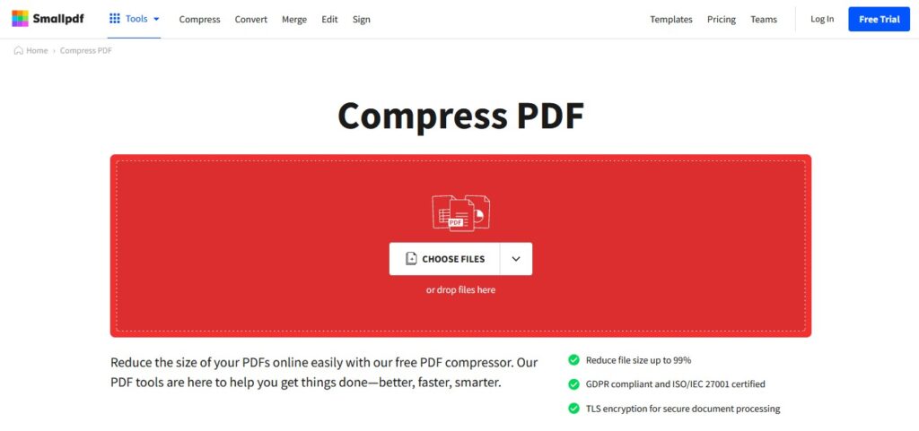 Situs Kompres PDF Online Terbaik SmallPDF