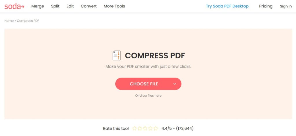 Situs Kompres PDF Online Terbaik SodaPDF