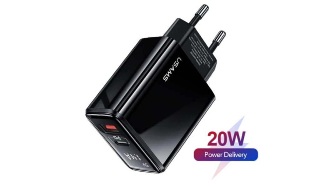 USAMS T40 QCPD Digital Display Fast Charging Dual USB Charger 20W A2730