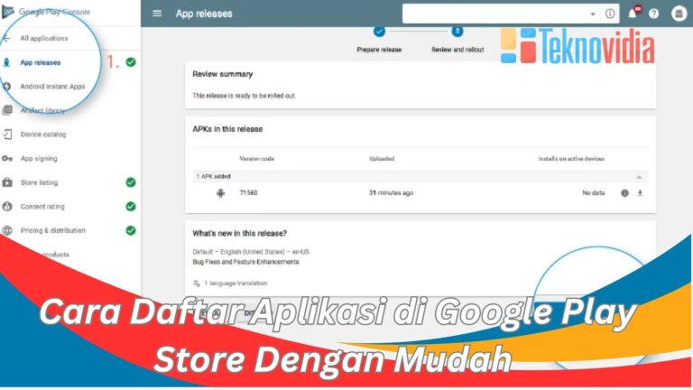 Cara Daftar Aplikasi di Google Play Store Dengan Mudah - Teknovidia