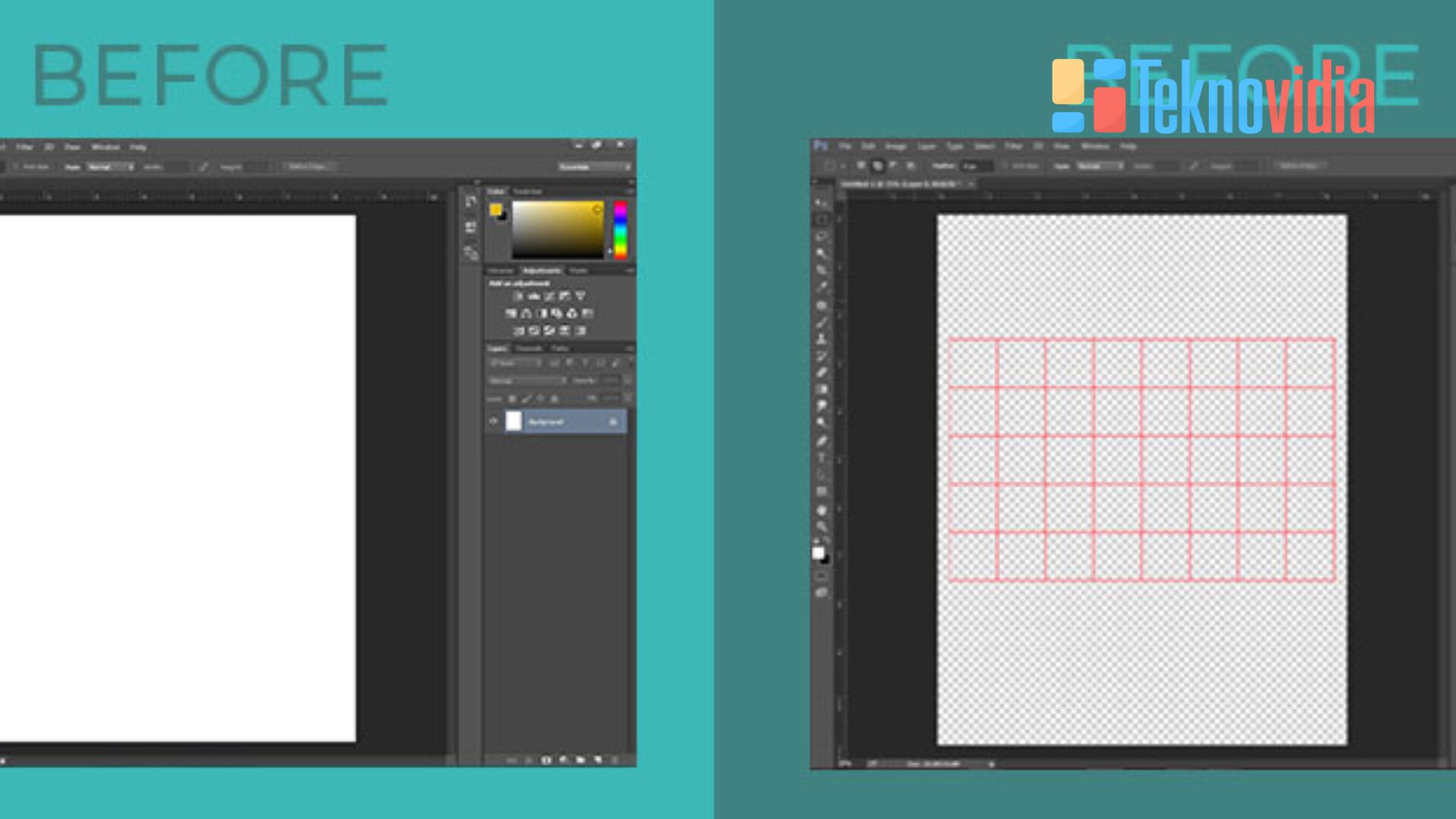 cara membuat tabel di photoshop