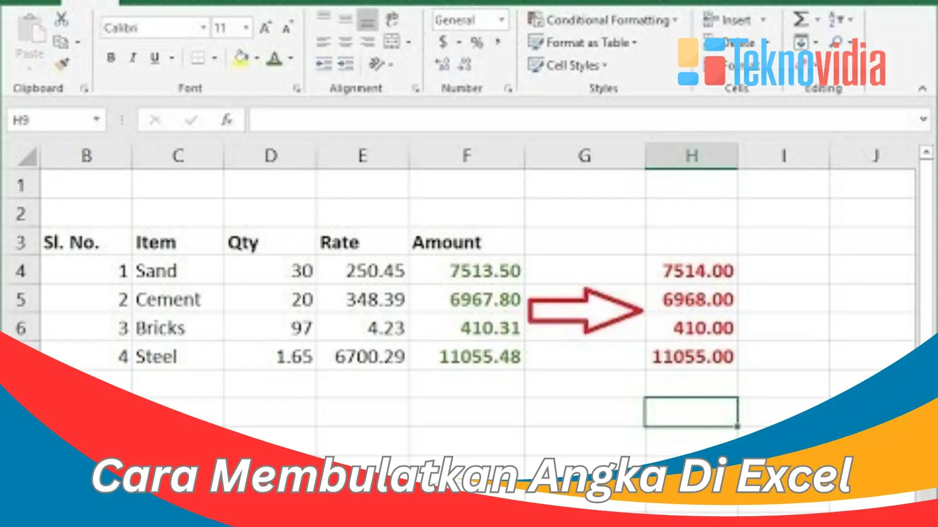 Cara Membulatkan Angka Di Excel Sesuai Kebutuhan - Teknovidia