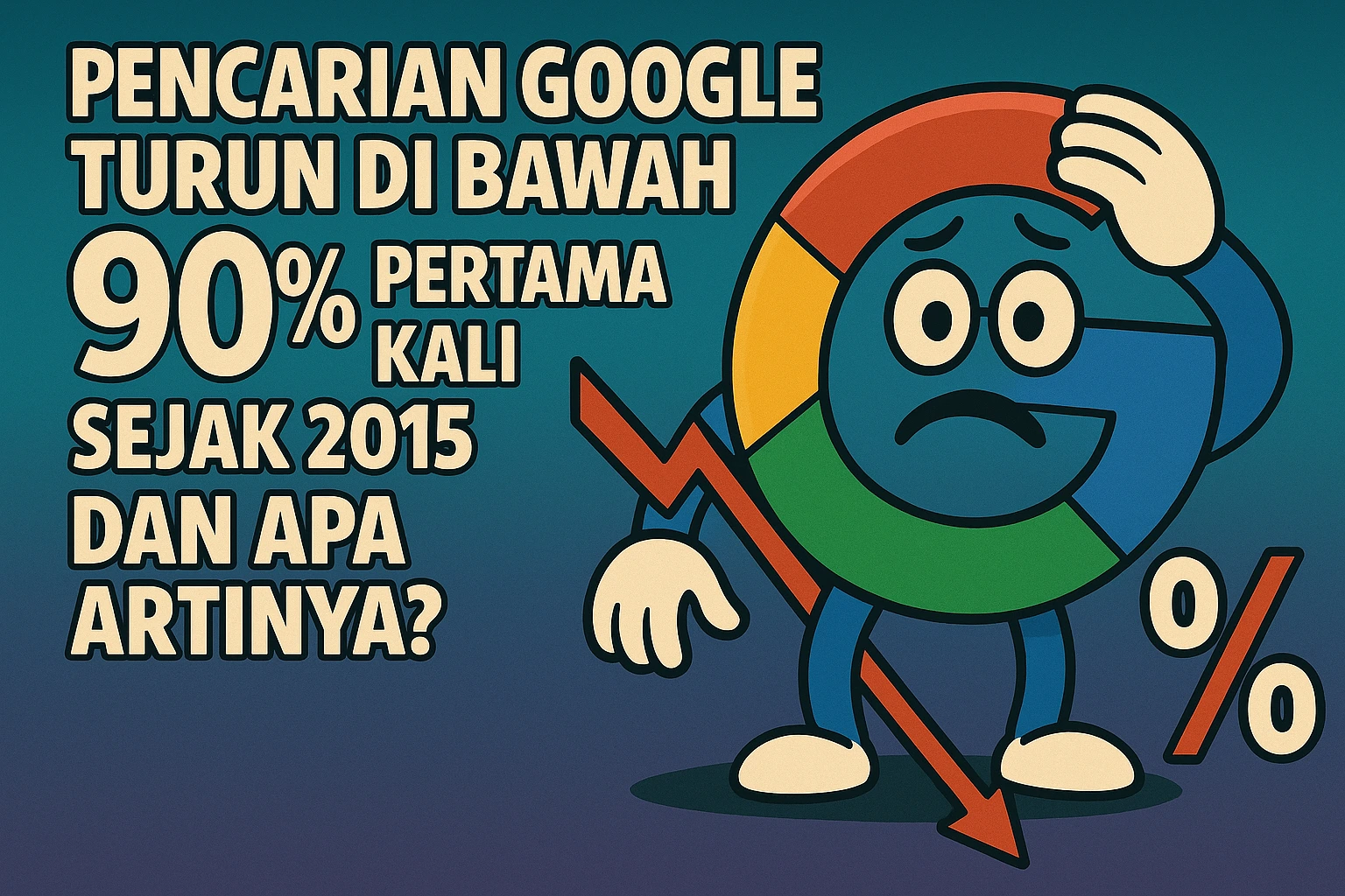 Pencarian Google Turun di Bawah 90%