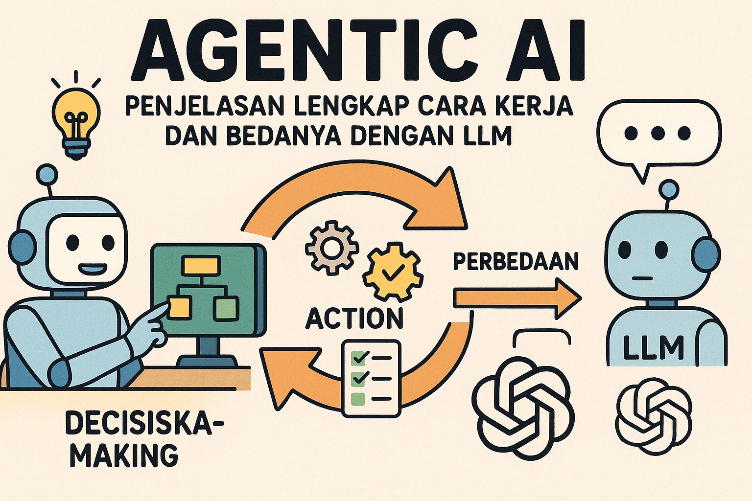 Agentic AI: Penjelasan Lengkap Cara Kerja dan Bedanya dengan LLM