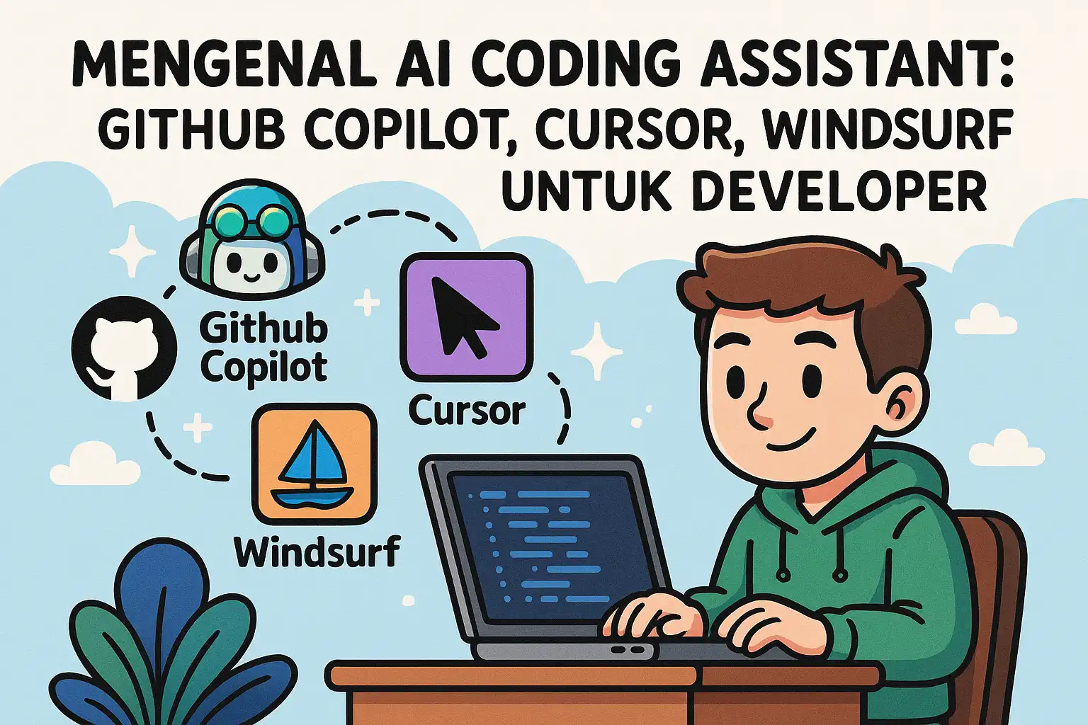 Mengenal AI Coding Assistant: GitHub Copilot, Cursor, dan Windsurf untuk Developer