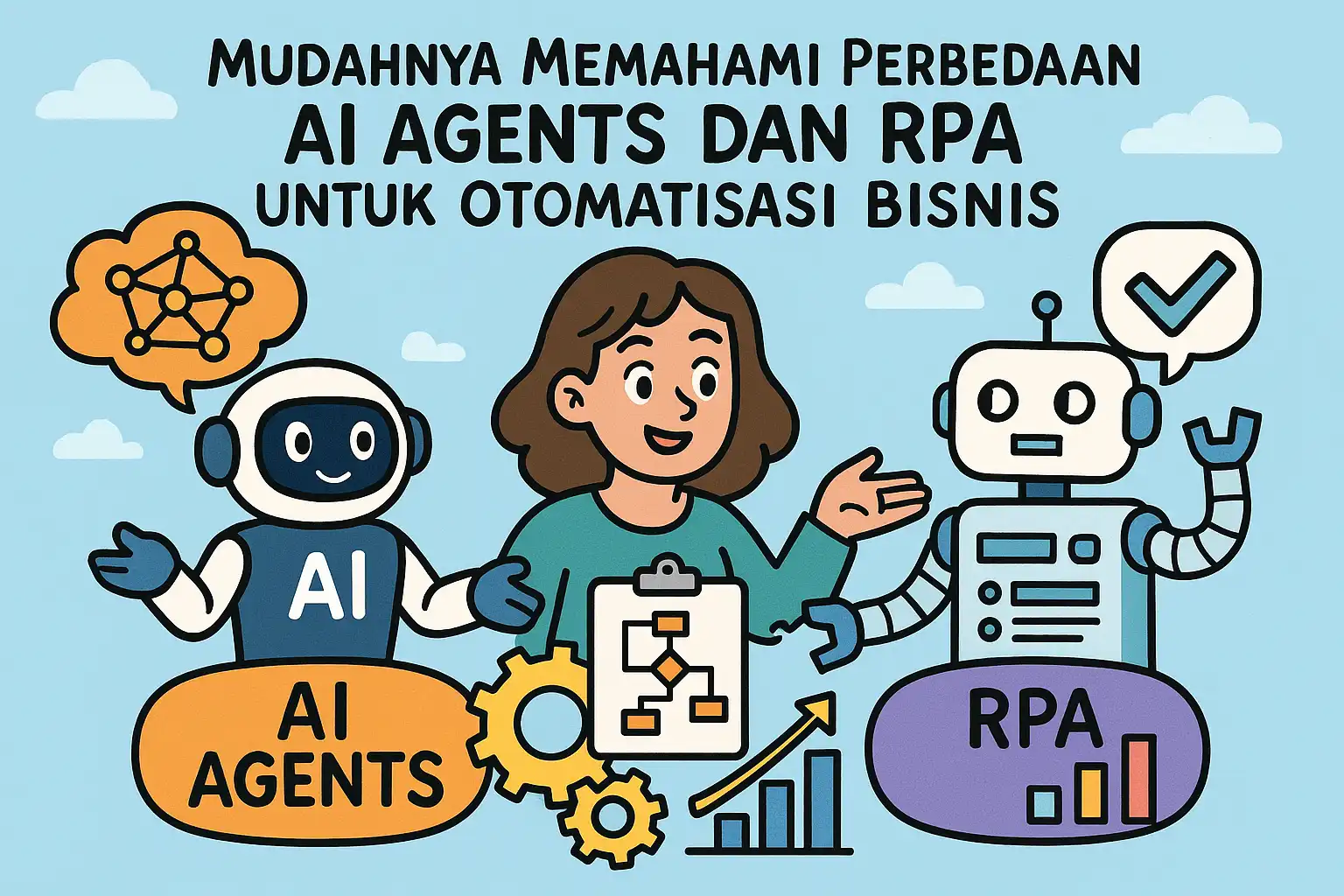 Mudahnya Memahami Perbedaan AI Agents dan RPA untuk Otomatisasi Bisnis