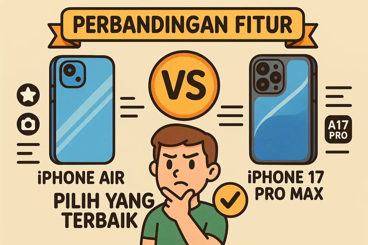 Perbandingan Fitur iPhone Air dan iPhone 17 Pro Max