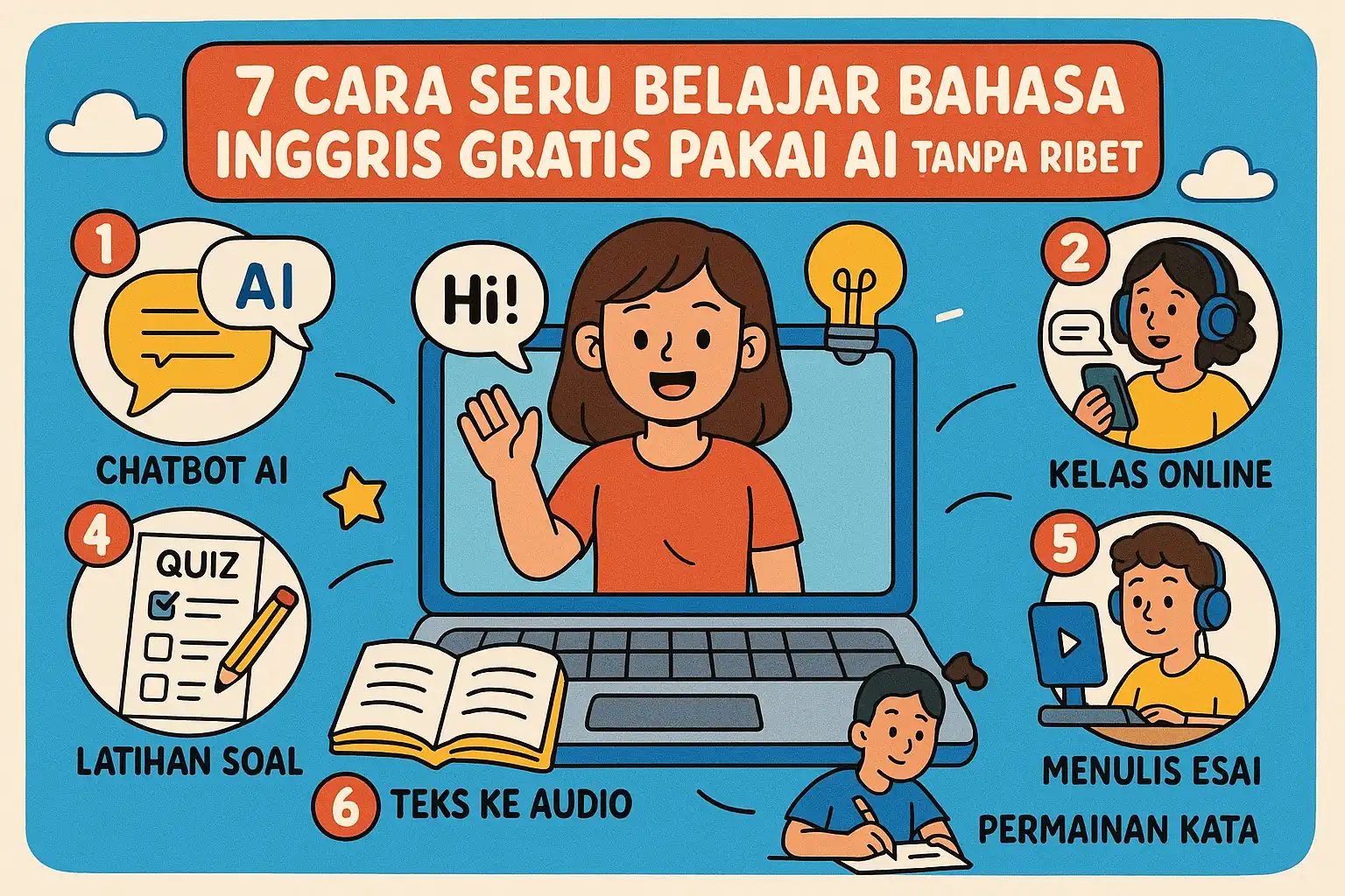 7 Cara Seru Belajar Bahasa Inggris Gratis Pakai AI Tanpa Ribet