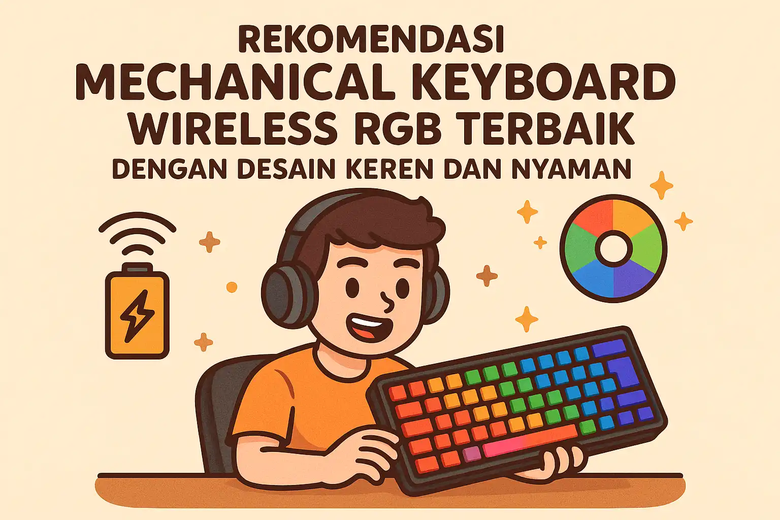 Rekomendasi Mechanical Keyboard Wireless RGB dengan desain keren dan nyaman