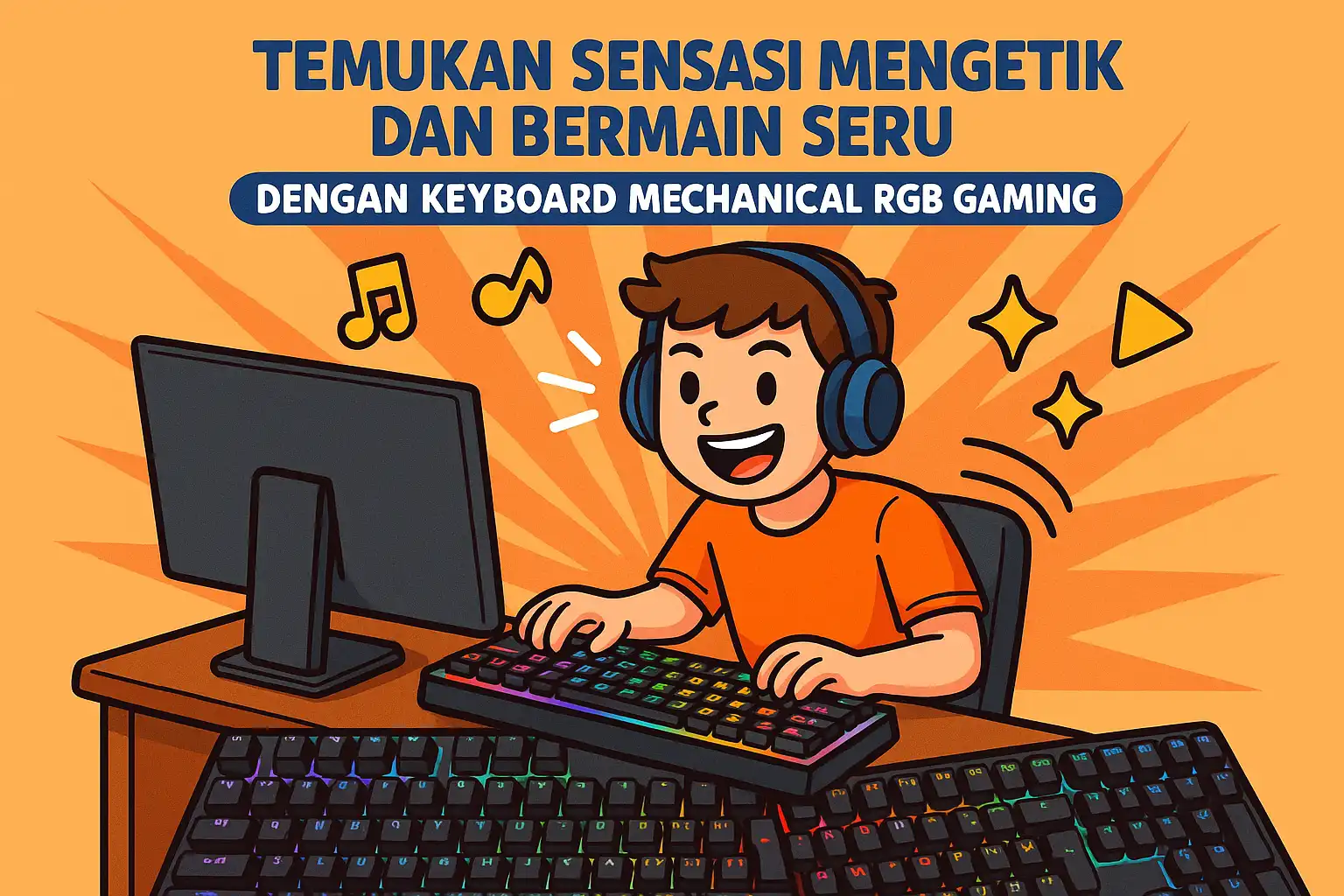 Temukan Sensasi Mengetik dan Bermain Seru dengan Keyboard Mechanical RGB Gaming