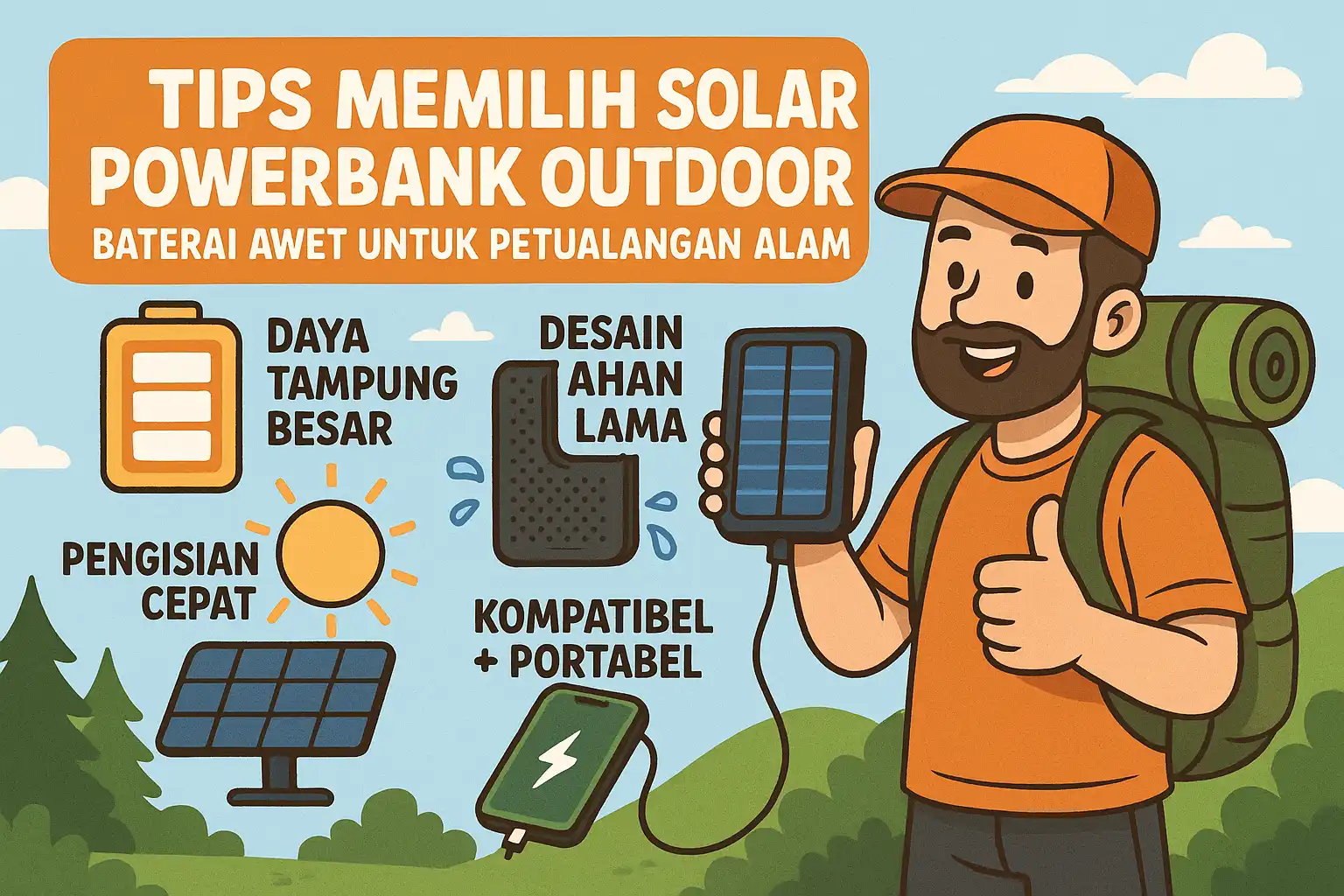 Tips Memilih Solar Powerbank Outdoor, Baterai Awet untuk Petualangan Alam