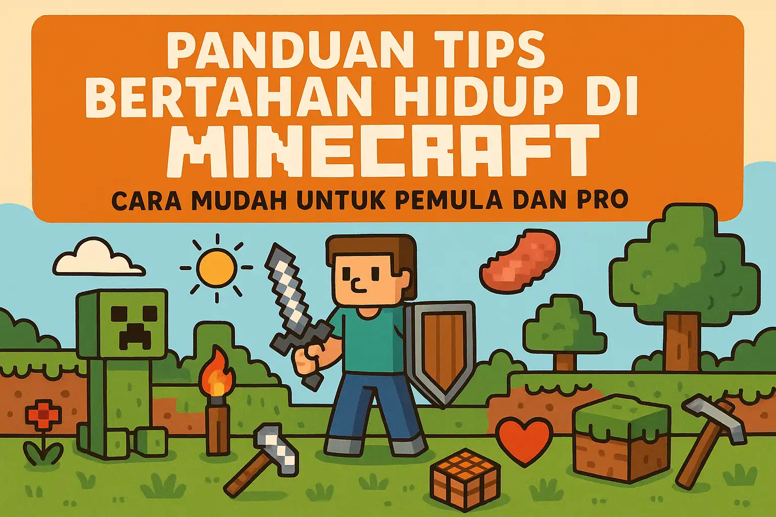 Panduan Tips Bertahan Hidup di Minecraft: Cara Mudah untuk Pemula dan Pro