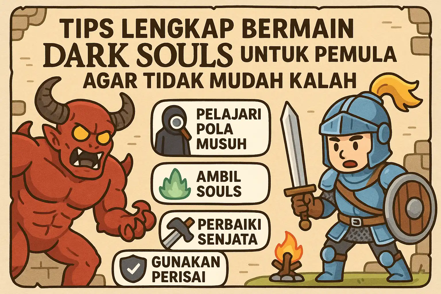 Tips Lengkap Bermain Dark Souls untuk Pemula Agar Tidak Mudah Kalah