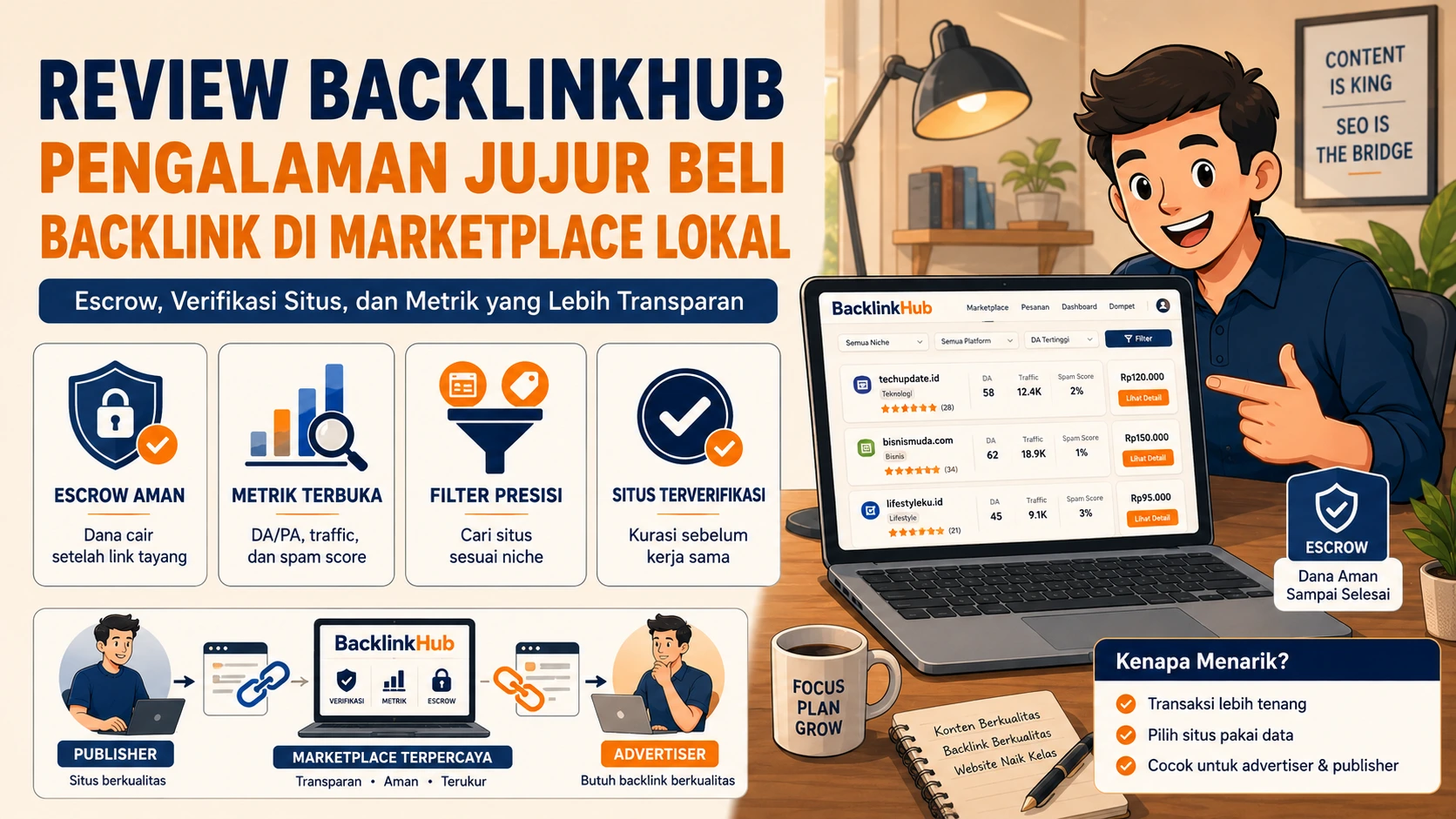 Pengalaman Jujur Link Building di Marketplace Backlink Lokal backlinkhub